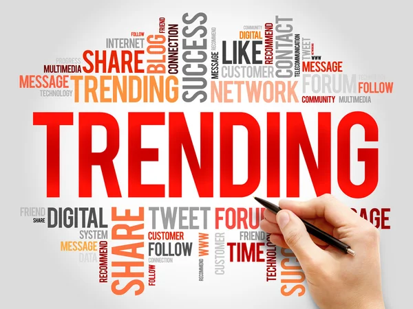 Trending word cloud — Stock Photo, Image