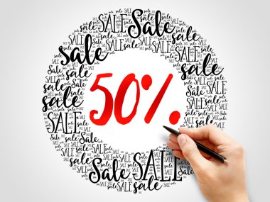 yüzde 50 satış kelime bulutu