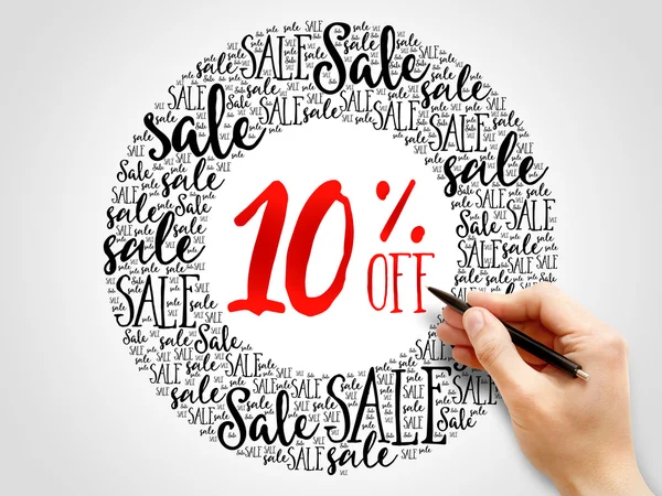 10% OFF Venta palabras nube — Foto de Stock