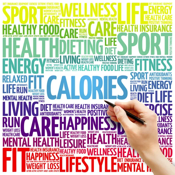 CALORIES word cloud background — Stock Photo, Image