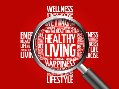 Sağlıklı yaşam kelime bulutu