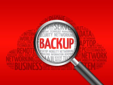 Büyüteç ile yedek kelime bulutu