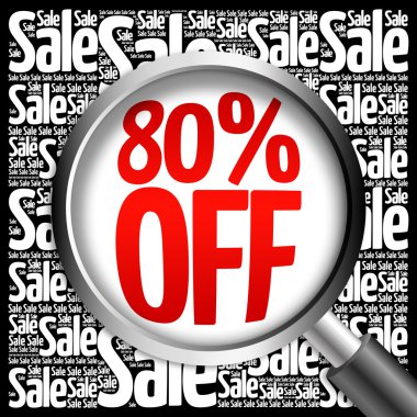 %80 off Satılık kelime bulutu