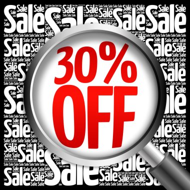 %30 off Satılık kelime bulutu