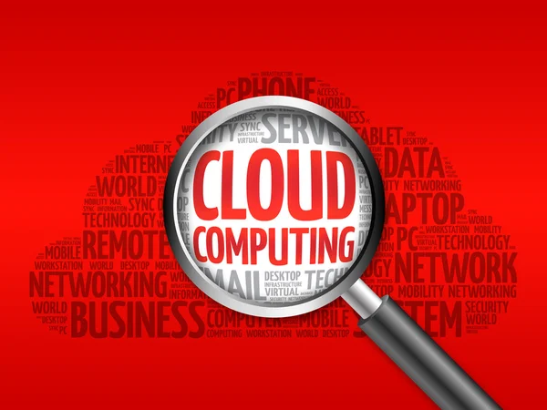 Cloud computing word cloud — Stockfoto