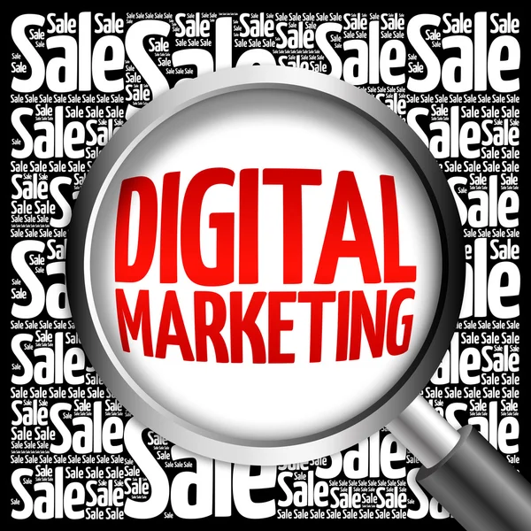 Marketing Digital nuvem palavra venda — Fotografia de Stock