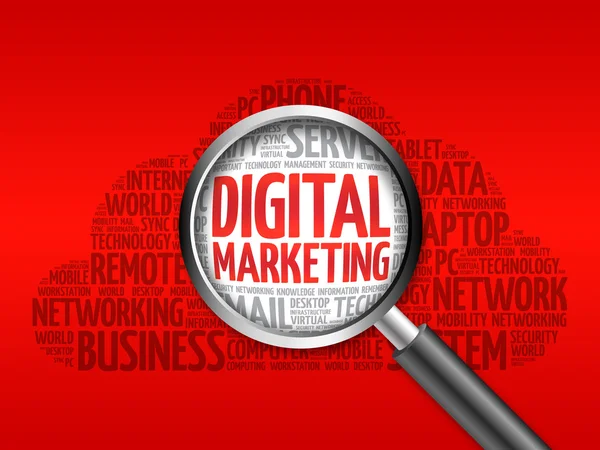 Digitális marketing szó felhő — Stock Fotó