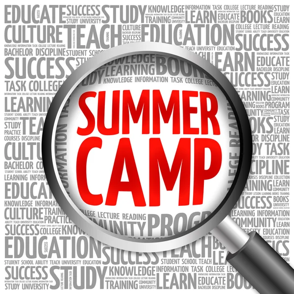 Summer Camp word cloud — Stockfoto