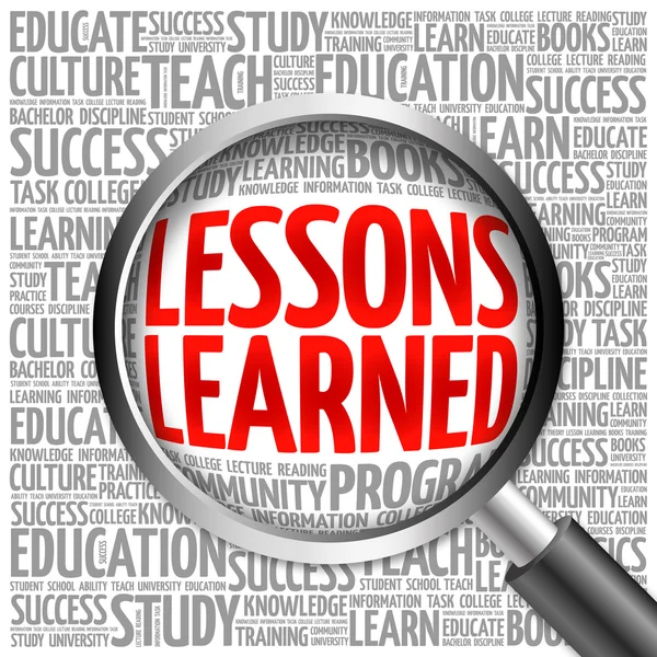 Lessons Learned word cloud — Stock Photo, Image