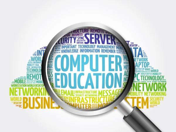 Computadora Educación palabra nube — Foto de Stock