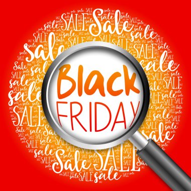 Siyah Cuma satış kelime bulutu