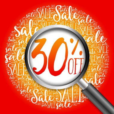 %30 off Satılık kelime bulutu