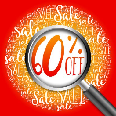 %60 off Satılık kelime bulutu