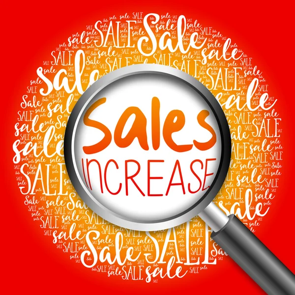 판매 증가 판매 단어 구름 — 스톡 사진