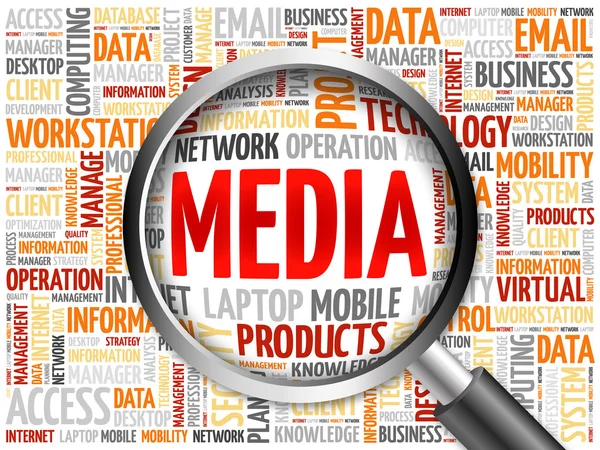MEDIA word cloud — Stock Photo, Image