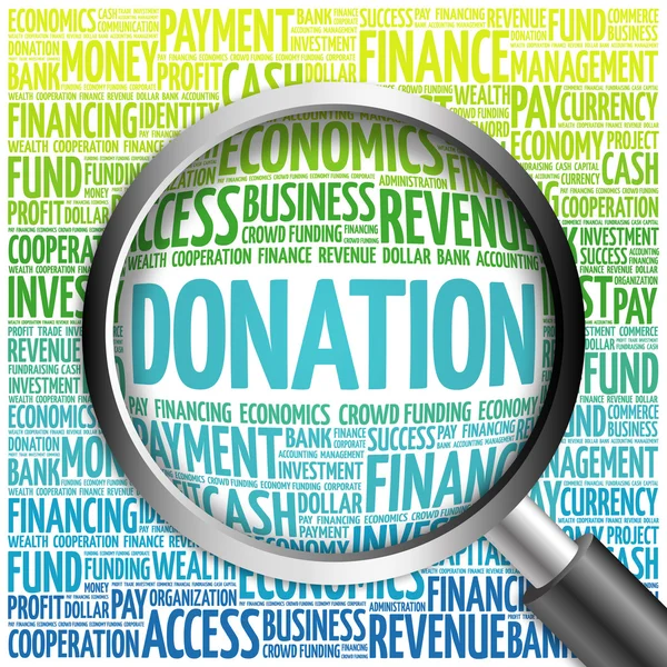 DONATION word cloud — Stock Photo, Image