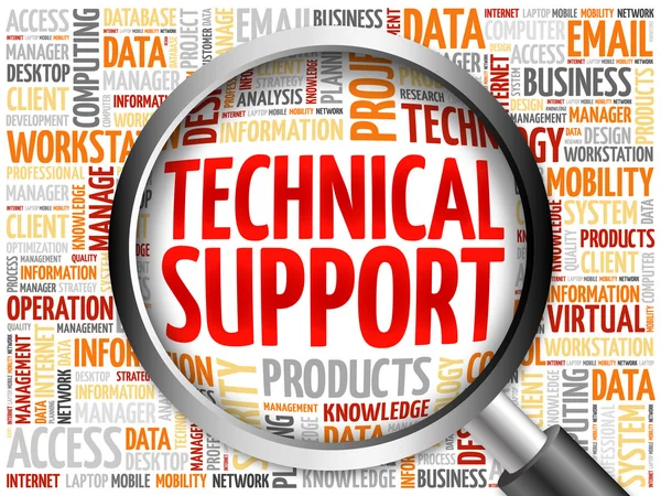 Supporto tecnico parola cloud — Foto Stock