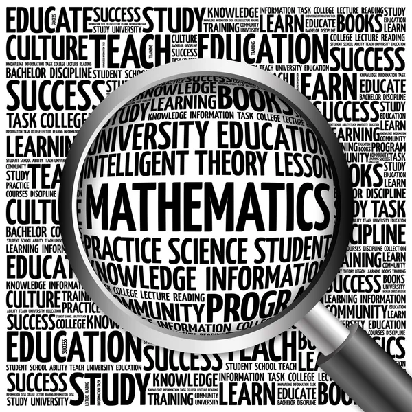 Matematica parola nube — Foto Stock