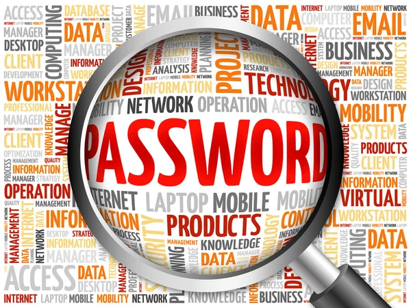 Password word cloud — Stock Photo, Image