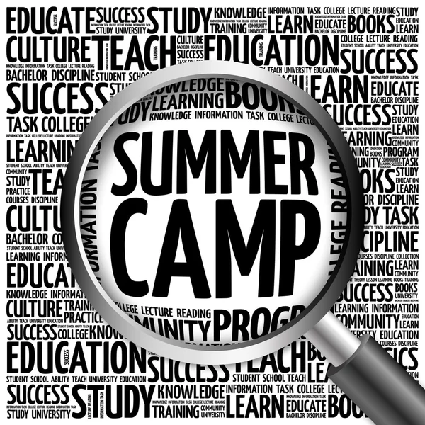 Summer Camp word cloud — Stockfoto