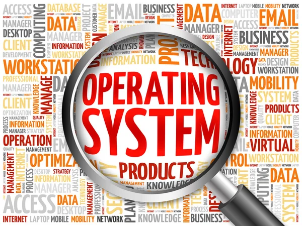 Operativsystemet word cloud — Stockfoto