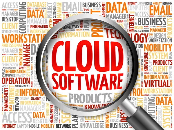 Nube di parola di Software il cloud — Foto Stock