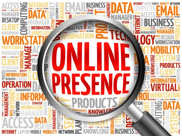 stock image Online Presence word cloud