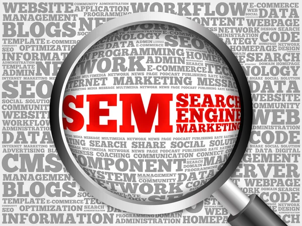 SEM (Search Engine Marketing) word cloud — Stock Photo, Image