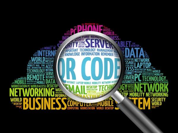 Parole in codice QR cloud — Foto Stock