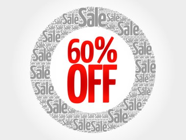 %60 off kelime bulutu