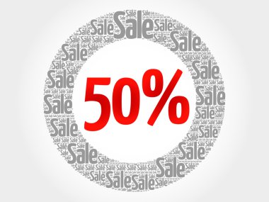 yüzde 50 satış kelime bulutu