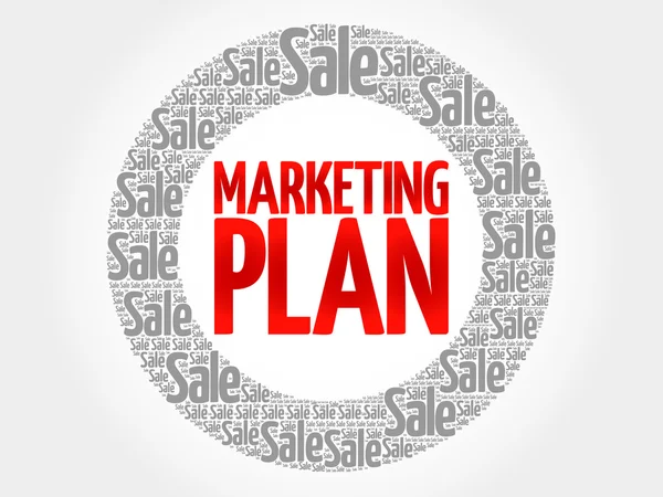 Plan de Marketing palabras nube — Archivo Imágenes Vectoriales