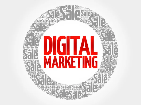 Marketing Digital palavras nuvem —  Vetores de Stock