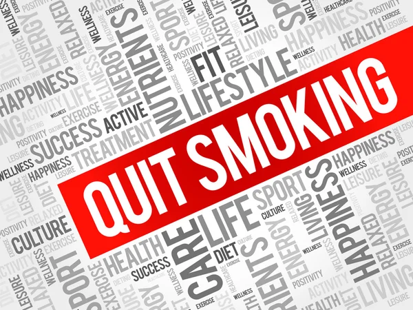 Quit Smoking word cloud background — Stock Vector