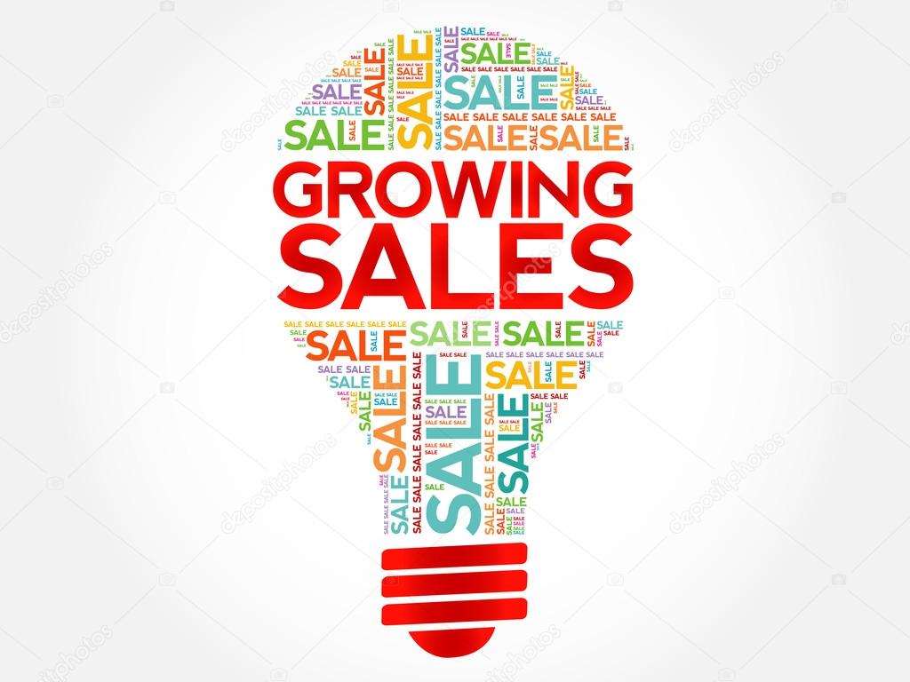 Growing Sales bulb word cloud Stock Vector Image by ©dizanna 112434320
