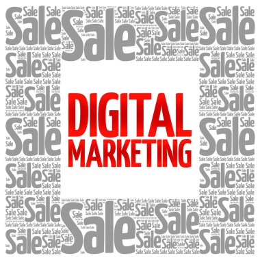 Dijital pazarlama kelime bulutu