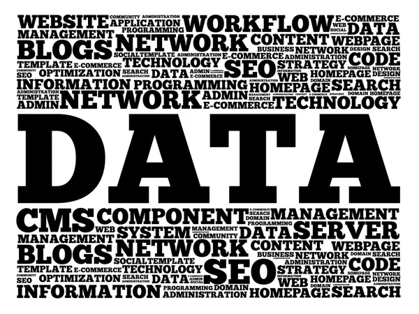 Awan kata data - Stok Vektor