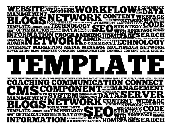 Облако слов TEMPLATE — стоковый вектор