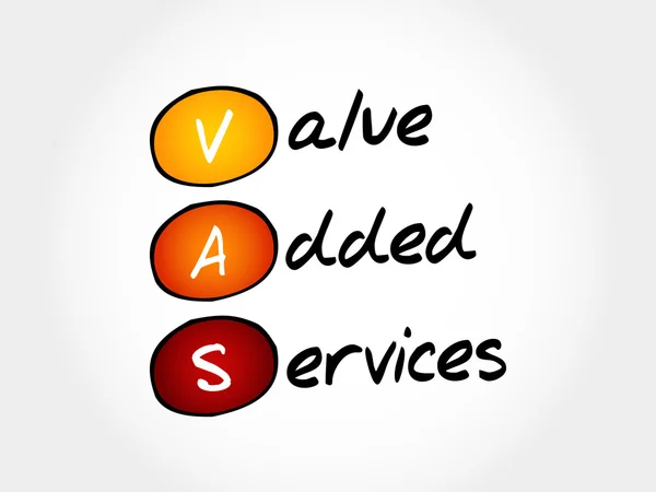 VAS - Службы добавленной стоимости — стоковый вектор