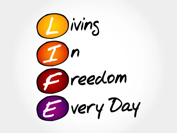 Élet - élet, a szabadság minden nap — Stock Vector