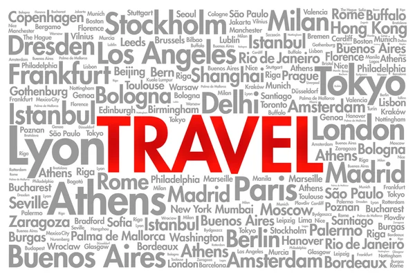 TRAVEL word cloud concept — Stock Vector