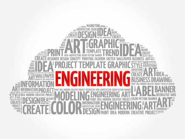 Ingeniería palabra nube — Archivo Imágenes Vectoriales