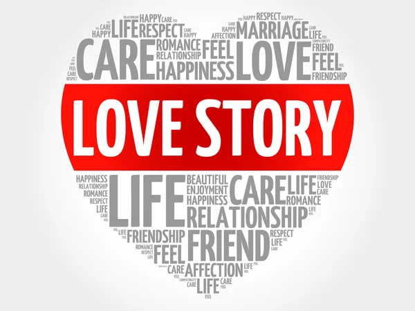 愛の物語のコンセプト — ストックベクタ