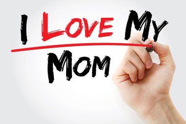 el yazısı marker ile annemi seviyorum