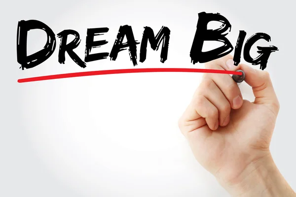 Scrittura a mano Dream Big con pennarello — Foto Stock