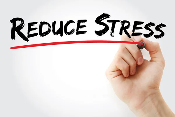 Escritura a mano Reducir el estrés con marcador —  Fotos de Stock