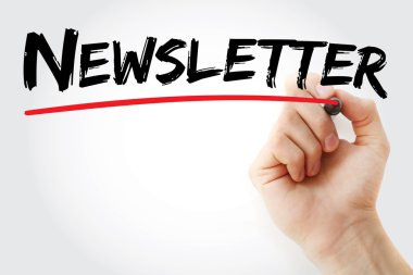 Marker ile bülten yazma el