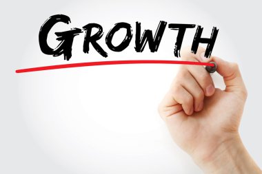 el işareti ile büyüme yazısı