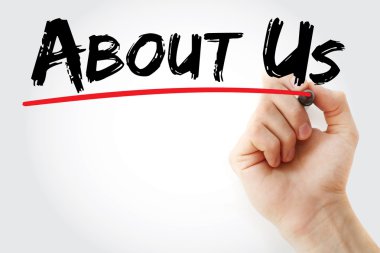 Hakkımızda marker ile yazma el