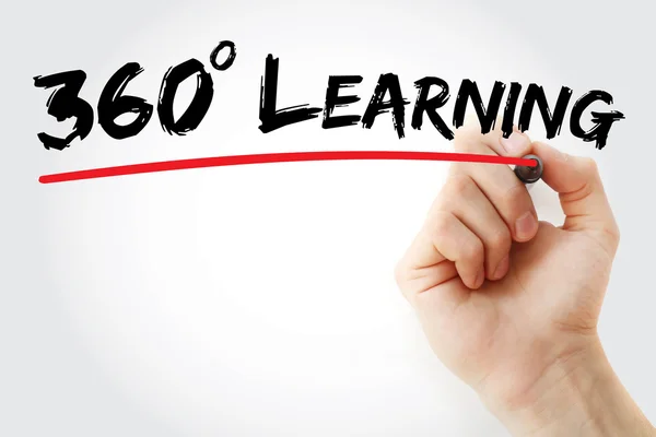 Hand writing 360 Degrees Learning — Stock Photo, Image